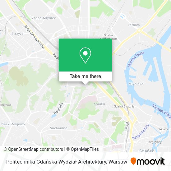 Politechnika Gdańska Wydział Architektury map