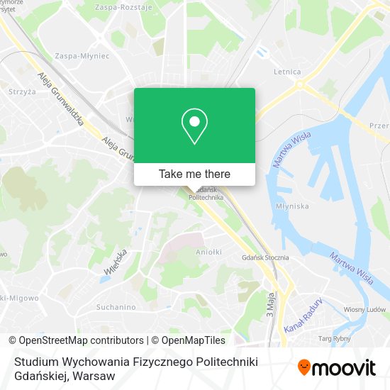 Studium Wychowania Fizycznego Politechniki Gdańskiej map