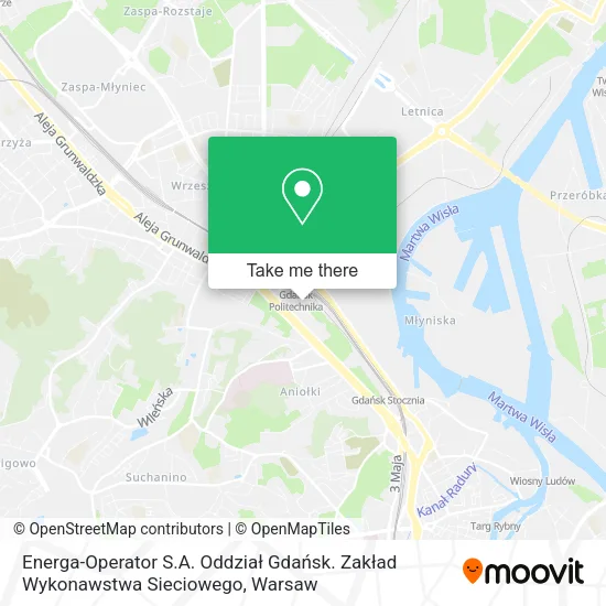 Карта Energa-Operator S.A. Oddział Gdańsk. Zakład Wykonawstwa Sieciowego