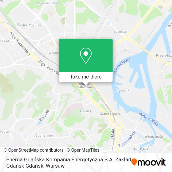 Карта Energa Gdańska Kompania Energetyczna S.A. Zakład Gdańsk Gdańsk