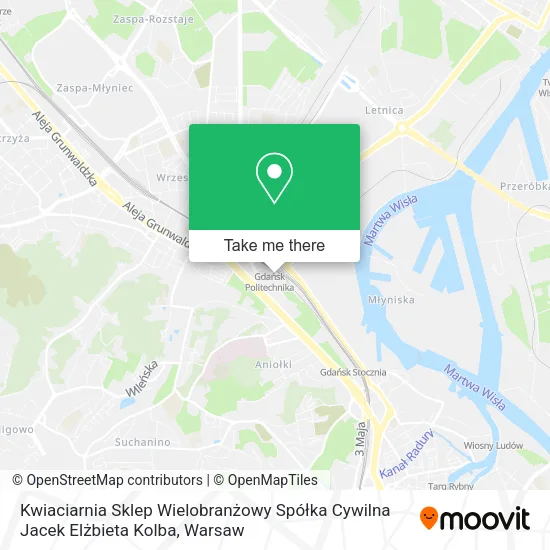 Карта Kwiaciarnia Sklep Wielobranżowy Spółka Cywilna Jacek Elżbieta Kolba
