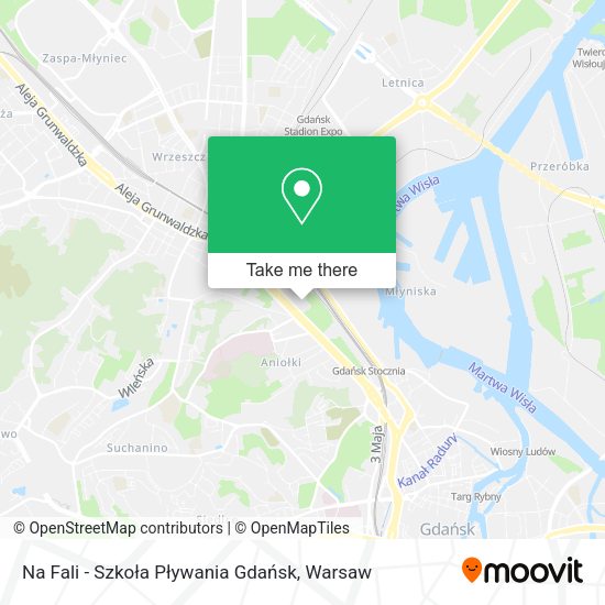 Na Fali - Szkoła Pływania Gdańsk map