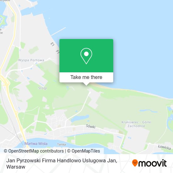 Jan Pyrzowski Firma Handlowo Uslugowa Jan map