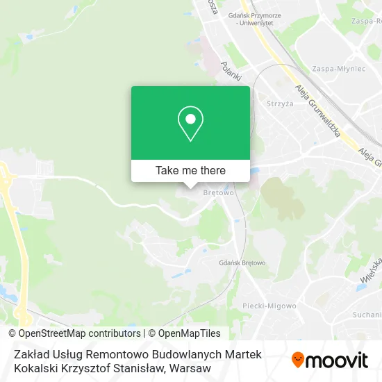 Zakład Usług Remontowo Budowlanych Martek Kokalski Krzysztof Stanisław map