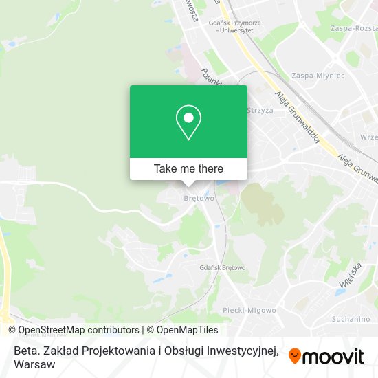 Beta. Zakład Projektowania i Obsługi Inwestycyjnej map