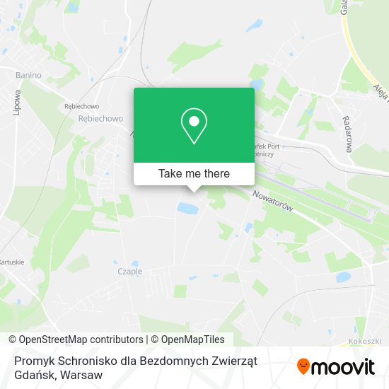 Promyk Schronisko dla Bezdomnych Zwierząt Gdańsk map