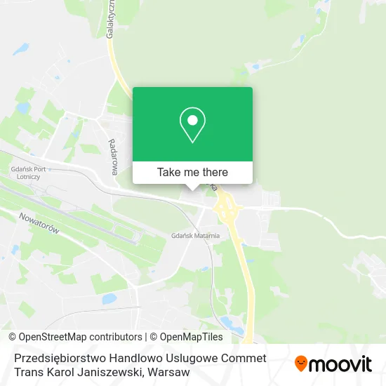 Карта Przedsiębiorstwo Handlowo Uslugowe Commet Trans Karol Janiszewski