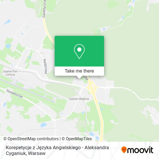 Korepetycje z Języka Angielskiego - Aleksandra Cyganiuk map