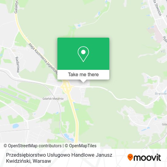 Przedsiębiorstwo Usługowo Handlowe Janusz Kwidziński map