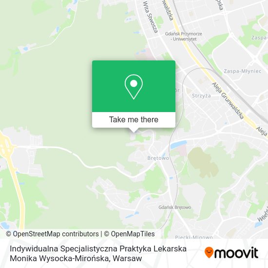 Indywidualna Specjalistyczna Praktyka Lekarska Monika Wysocka-Mirońska map