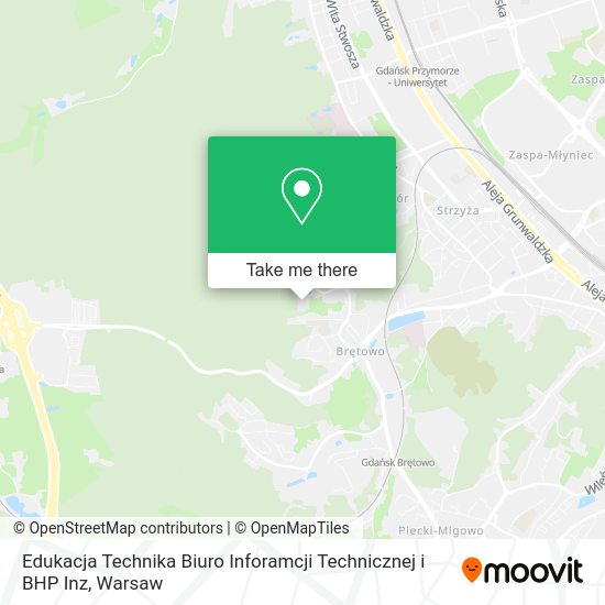 Edukacja Technika Biuro Inforamcji Technicznej i BHP Inz map