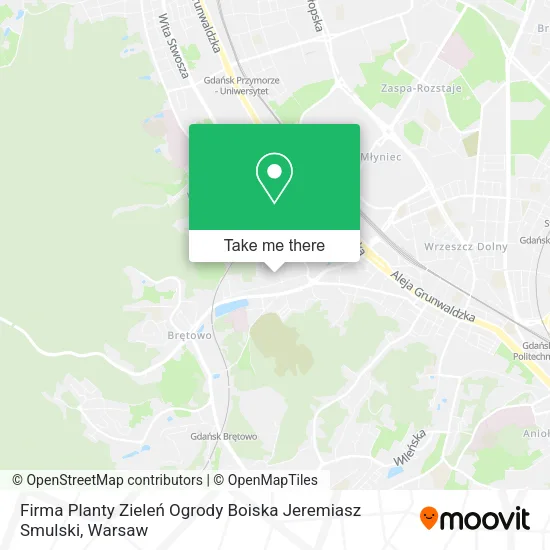 Firma Planty Zieleń Ogrody Boiska Jeremiasz Smulski map