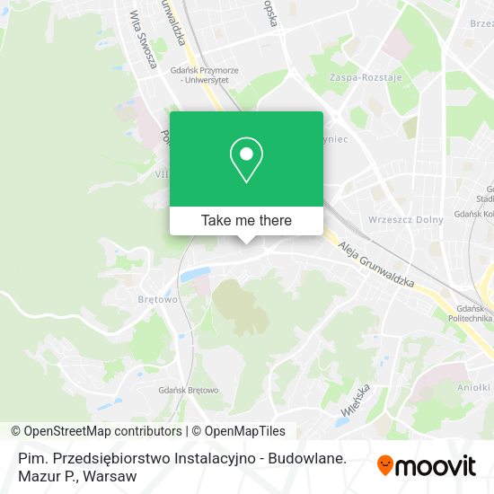 Pim. Przedsiębiorstwo Instalacyjno - Budowlane. Mazur P. map