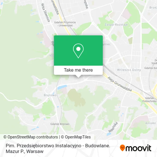 Pim. Przedsiębiorstwo Instalacyjno - Budowlane. Mazur P. map