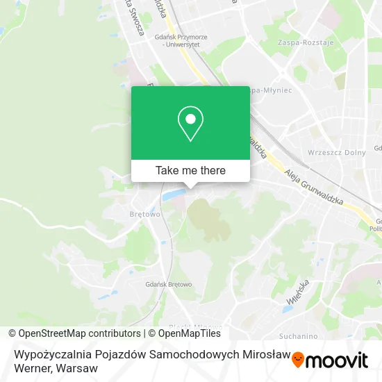 Wypożyczalnia Pojazdów Samochodowych Mirosław Werner map