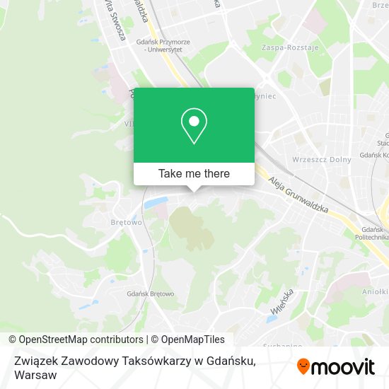 Związek Zawodowy Taksówkarzy w Gdańsku map