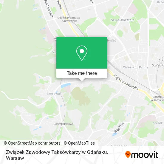 Związek Zawodowy Taksówkarzy w Gdańsku map