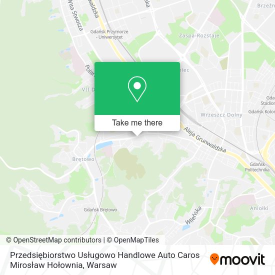 Przedsiębiorstwo Usługowo Handlowe Auto Caros Mirosław Hołownia map