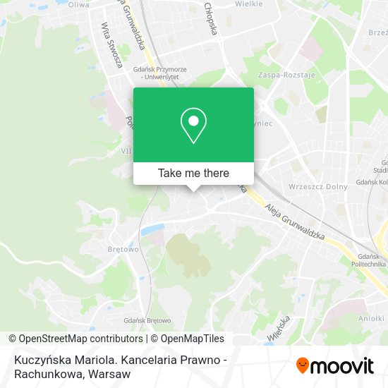 Kuczyńska Mariola. Kancelaria Prawno - Rachunkowa map