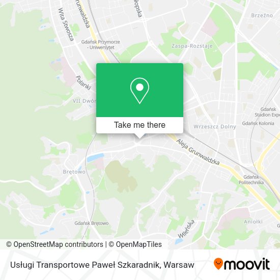 Usługi Transportowe Paweł Szkaradnik map