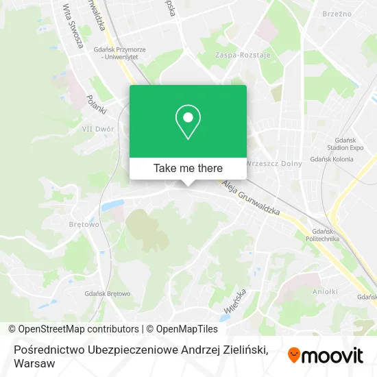 Pośrednictwo Ubezpieczeniowe Andrzej Zieliński map