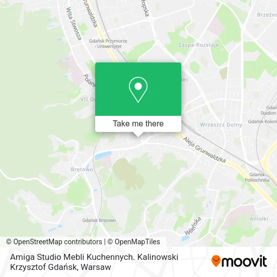 Amiga Studio Mebli Kuchennych. Kalinowski Krzysztof Gdańsk map