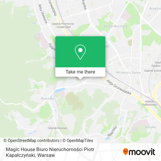 Magic House Biuro Nieruchomości Piotr Kapałczyński map