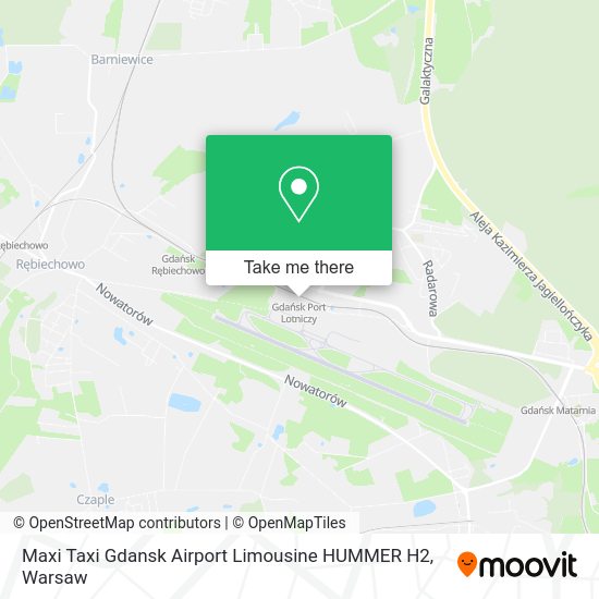 Maxi Taxi Gdansk Airport Limousine HUMMER H2 map