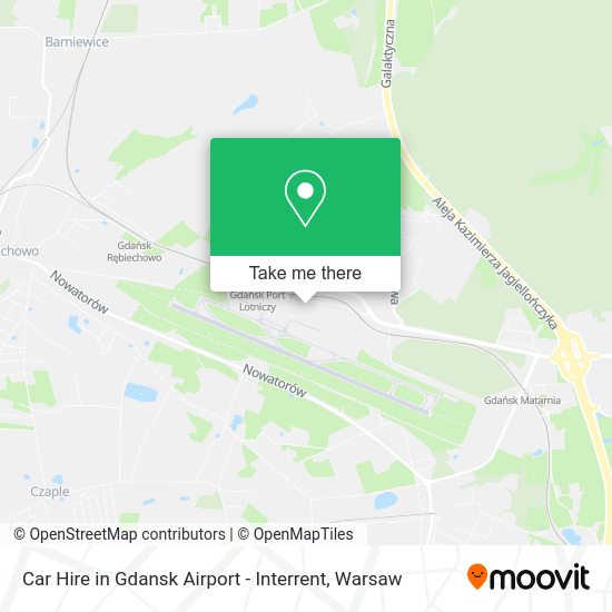 Car Hire in Gdansk Airport - Interrent map