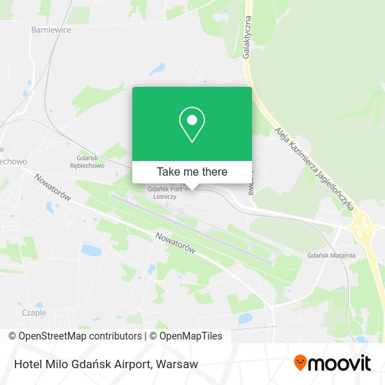 Hotel Milo Gdańsk Airport map