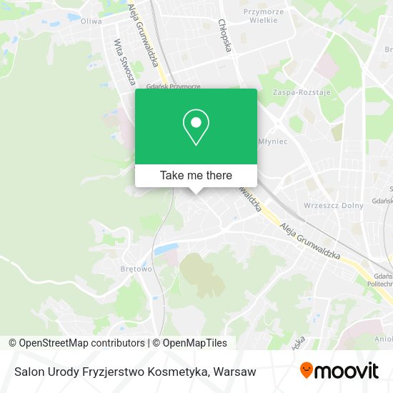 Карта Salon Urody Fryzjerstwo Kosmetyka