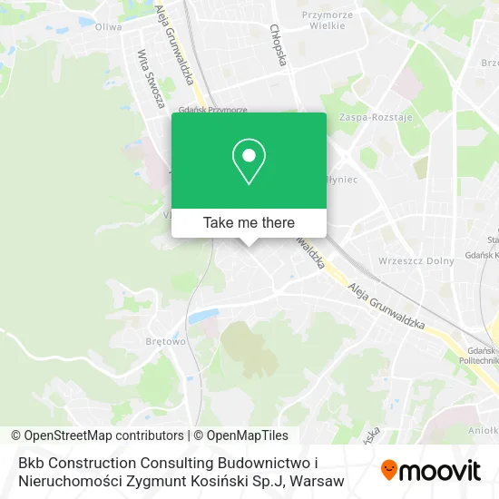 Карта Bkb Construction Consulting Budownictwo i Nieruchomości Zygmunt Kosiński Sp.J