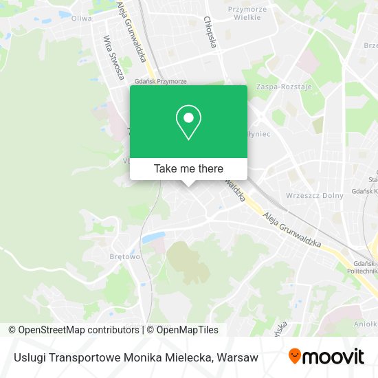 Карта Uslugi Transportowe Monika Mielecka