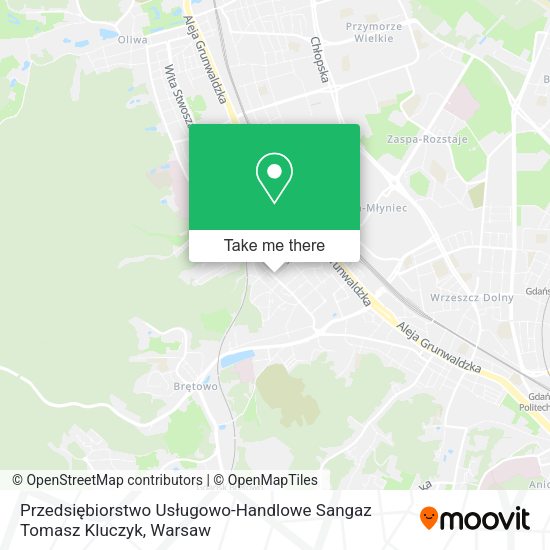 Przedsiębiorstwo Usługowo-Handlowe Sangaz Tomasz Kluczyk map