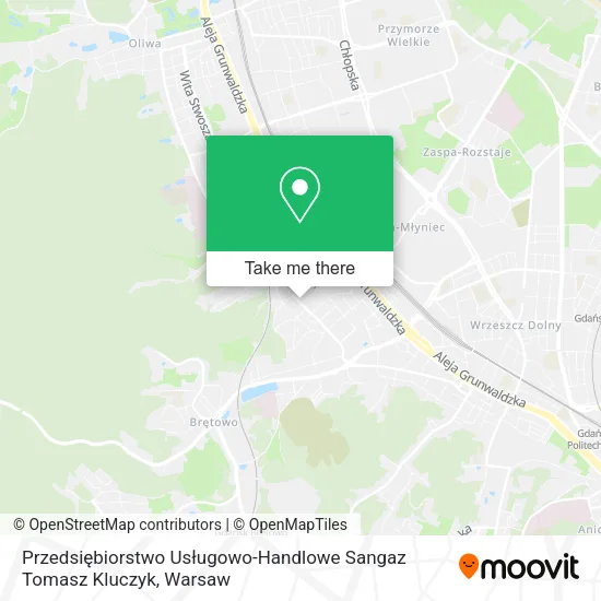 Przedsiębiorstwo Usługowo-Handlowe Sangaz Tomasz Kluczyk map