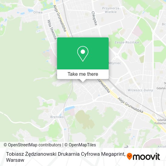 Tobiasz Żędzianowski Drukarnia Cyfrowa Megaprint map