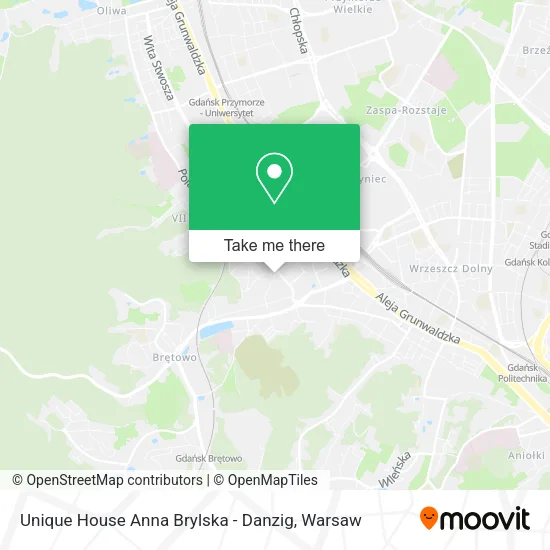 Unique House Anna Brylska - Danzig map