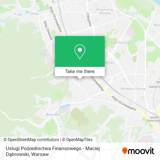 Usługi Pośrednictwa Finansowego - Maciej Dąbrowski map
