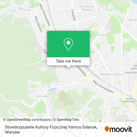 Stowarzyszenie Kultury Fizycznej Vamos Gdansk map