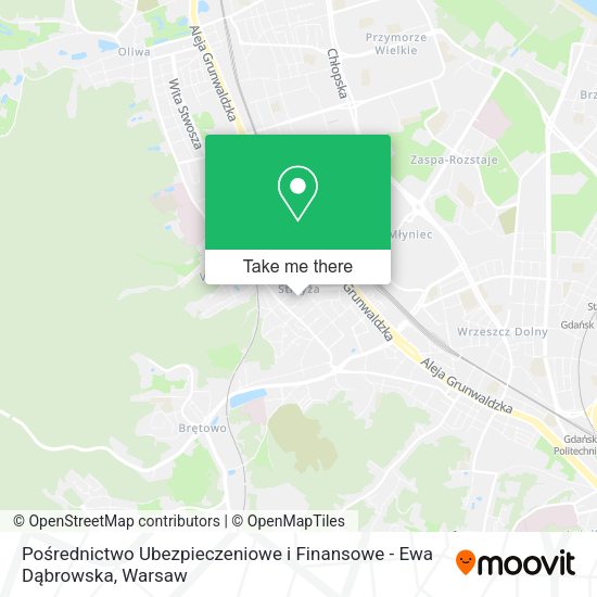 Pośrednictwo Ubezpieczeniowe i Finansowe - Ewa Dąbrowska map