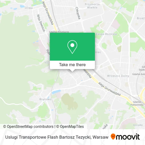 Uslugi Transportowe Flash Bartosz Tezycki map