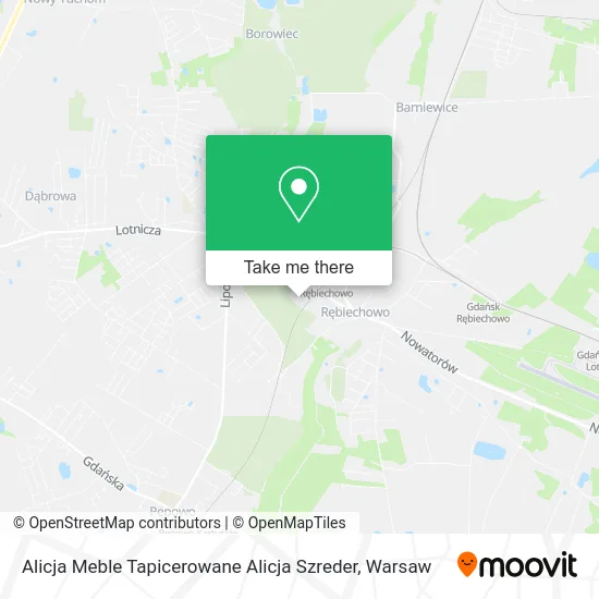 Карта Alicja Meble Tapicerowane Alicja Szreder