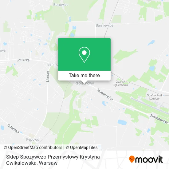 Карта Sklep Spozywczo Przemyslowy Krystyna Cwikalowska