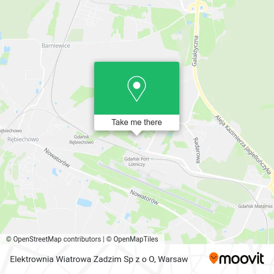 Карта Elektrownia Wiatrowa Zadzim Sp z o O