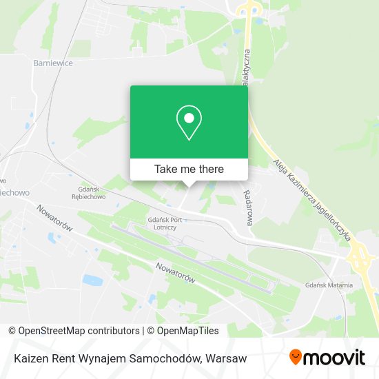 Kaizen Rent Wynajem Samochodów map