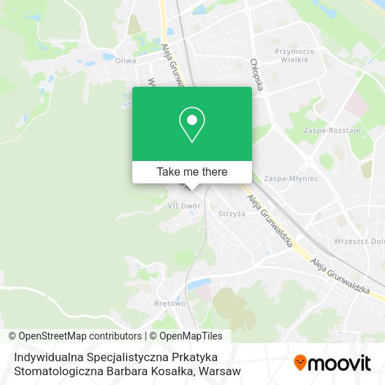 Indywidualna Specjalistyczna Prkatyka Stomatologiczna Barbara Kosałka map