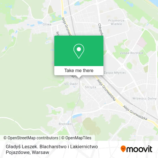 Gładyś Leszek. Blacharstwo i Lakiernictwo Pojazdowe map
