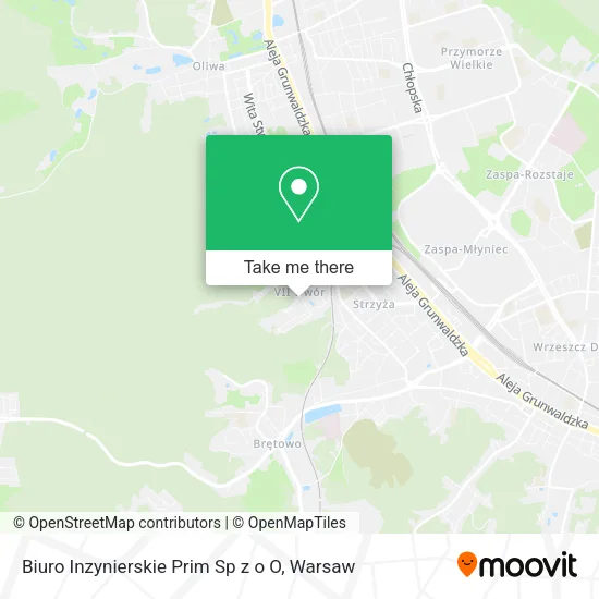 Biuro Inzynierskie Prim Sp z o O map
