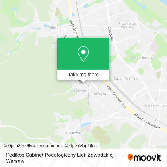 Карта Pedikos Gabinet Podologiczny Lidii Zawadzkiej