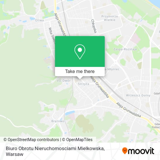 Biuro Obrotu Nieruchomosciami Mielkowska map